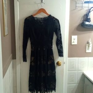 Bebe long laced dress